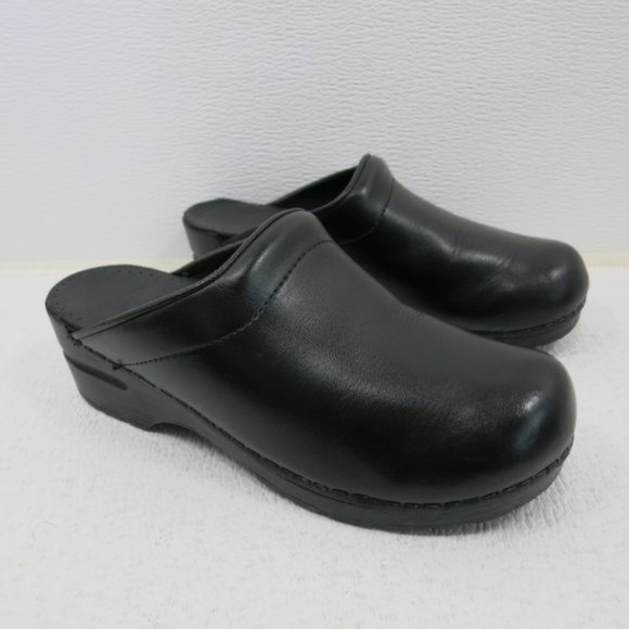 Dansko Polished Leather Mules Clogs Slides Shoes - Picture 6 of 7